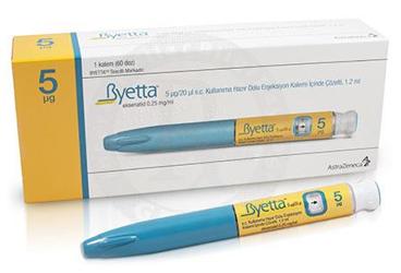 BYETTA 5 µG/20 µL SC kullanıma hazır dolu enj. kalemi içinde çözelti { Astra Zeneca } kutu görseli