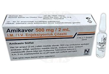 AMIKAVER 500 mg 1 ampül kutu görseli