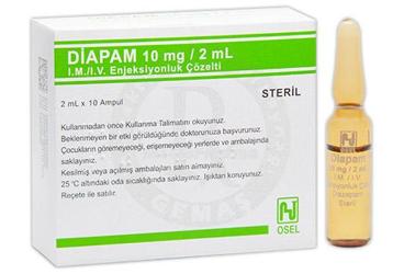 DIAPAM 10 mg 10 ampül kutu görseli