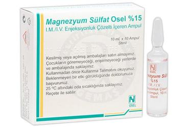 MAGNEZYUM SULFAT %15 10 ml 10 ampül kutu görseli