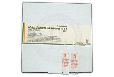 MOLAR SODYUM BIKAR. BIOSEL 10 ml x 100 ampül kutu görseli