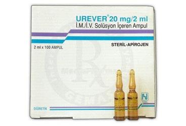 UREVER 20 mg/2 ml 100 ml ampül kutu görseli