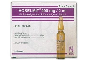 VOSELMIT 200 mg 2 ml 6 ampül kutu görseli