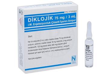 DIKLOJIK 75 mg 3 ml 10 ampül kutu görseli