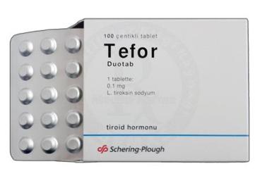 TEFOR DUOTAB 0.1 mg 100 tablet {Schering-plough} kutu görseli