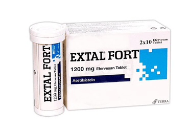 EXTAL FORT 1200 mg efervesan tablet (20 tablet) kutu görseli