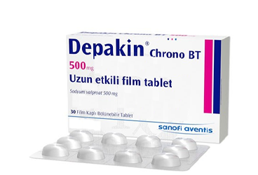 DEPAKIN CHRONO BT 500 mg uzun etkili 30 film tablet kutu görseli