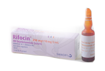 RIFOCIN 250 mg /3 ml 1 ampül kutu görseli