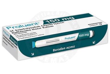 PRALUENT 150 mg/ml kullanıma hazır kalemDE enjeksiyonluk çözelti (1 kalem) kutu görseli