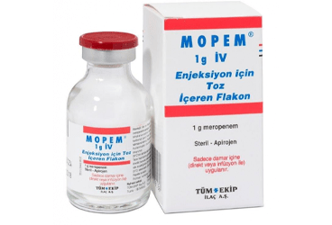 MOPEM 1 gr IV enjektabl toz içeren 1 flakon kutu görseli