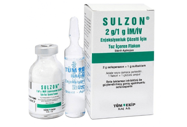 SULZON 2 gr IM/IV enjeksiyonluk toz içeren flakon kutu görseli