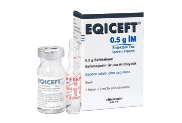 EQICEFT 0.5 G IM enjeksiyonluk çözelti hazırlamak için toz (3 flakon.3 ampül) kutu görseli
