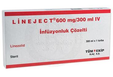 LINEJECT 600mg/300ml IV infüzyon çözeltisi içeren flakon (1 flakon) kutu görseli