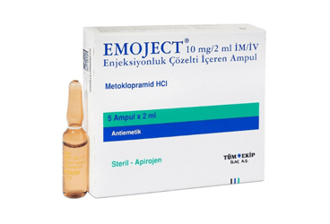 EMOJECT 10 mg/2 mlx5 ml IM/IV ampül kutu görseli