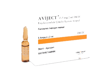 AVIJECT 45.5 mg/2 ml IM/IV 5 ampül kutu görseli