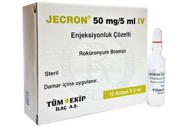JECRON 50 mg/5 ml IV enjeksiyonluk çözelti (10 ampül) { 8699814750458 } kutu görseli
