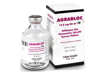AGRABLOC 12.5 mg/50 ml IV inf. için kon. çöz. içeren flakon (1 flakon) kutu görseli