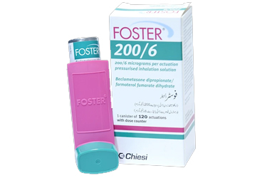 FOSTER 200 mcg/6 mcg aerosol inhilasyon çözeltisi (120 doz) kutu görseli