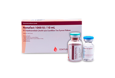 NONAFACT 1000 IU/10 ml IV enj. çöz. için liy.toz içeren flakon kutu görseli