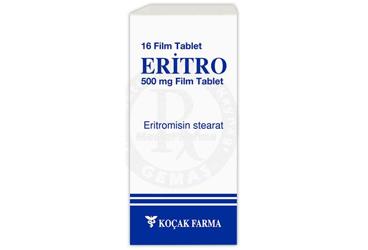 ERITRO 500 mg 16 tablet kutu görseli
