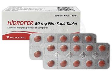 HIDROFER 50 mg film kaplı tablet (30 tablet) kutu görseli