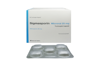 SIGMASPORIN MICRORAL 25 mg 50 yumuşak kapsül kutu görseli