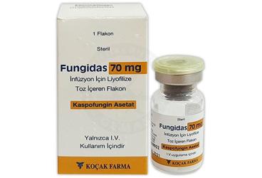 FUNGIDAS 70 mg infüzyon için liyofilize toz 1 flakon kutu görseli