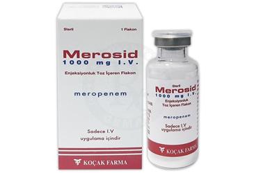MEROSID 1 gr IV enjektabl toz içeren 1 flakon kutu görseli
