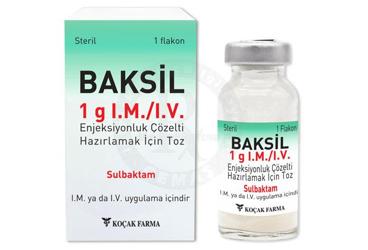 BAKSIL 1 G I.M./I.V enjeksiyonluk çözelti hazırlamak için toz (1 flakon) kutu görseli