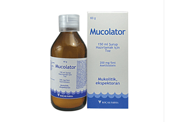 MUCOLATOR 150 ml şurup hazırlamak için toz kutu görseli