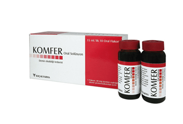 KOMFER oral solüsyon 15 ml x 10 flakon kutu görseli