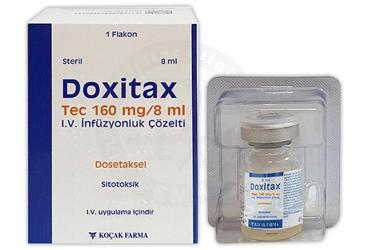 DOXITAX TEC 160 mg infüzyon çözeltisi içeren 1 flakon kutu görseli