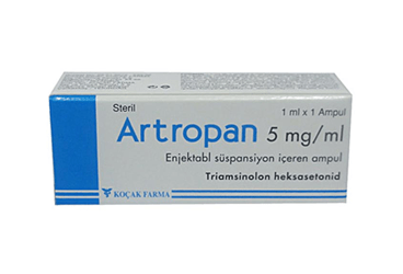 ARTROPAN 5 mg/ml steril enj. sus. içeren 10 ampül kutu görseli