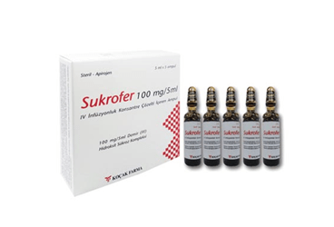 SUKROFER 100 mg/5 ml IV inf. kon. çöz. içeren 5 ampül kutu görseli