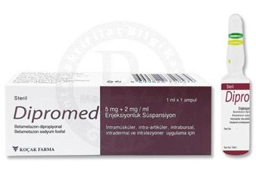 DIPROMED enj. için sus. içeren ampül kutu görseli