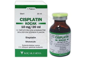 CISPLATIN-KOCAK 10 mg/20 ml infüzyon için konsantre solüsyon içeren flakon kutu görseli