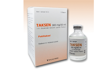 TAKSEN 300 mg/50 ml IV enj. çöz.içeren flakon kutu görseli