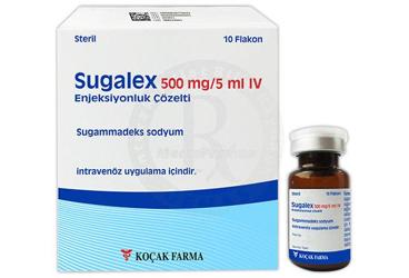 SUGALEX 500 mg/5ml IV enjeksiyonluk çözelti kutu görseli