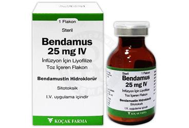 BENDAMUS 25 mg IV infüzyon için liyofilize toz içeren flakon kutu görseli