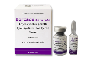 BORCADE 3.5 mg IV/SC enjeksiyonluk çözelti için liyofilize toz içeren flakon kutu görseli