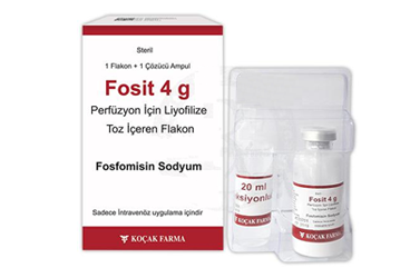 FOSIT 4 G IV PERF. için LIYO. toz içeren 1 flakon kutu görseli