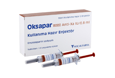 OKSAPAR 8000 ANTI-XA IU/0.8 ml kull.hazır enjektör kutu görseli