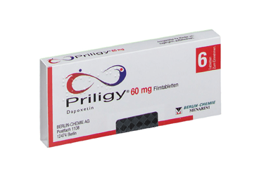 PRILIGY 60 mg 6 film kaplı tablet kutu görseli