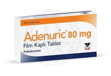 ADENURIC 80 mg 28 film kaplı tablet kutu görseli