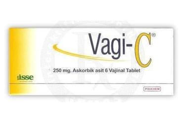 VAGI-C 250 mg 6 vaginal tablet kutu görseli
