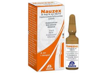 NAUZEX 8 mg/4 ml IV enj. çöz. içeren ampül kutu görseli