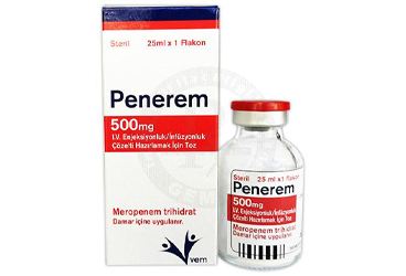PENEREM 500 mg I.V. enjeksiyonluk/ infuzyonluk çozelti hazırlamak için toz kutu görseli