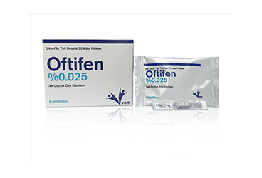 OFTIFEN % 0.025 tek dozluk göz damlası 20 adet kutu görseli