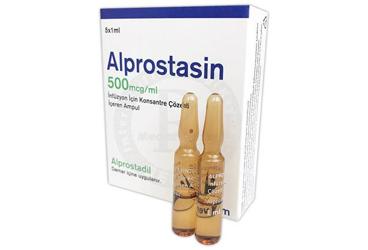 ALPROSTADIL 500 mcg/ml inf. için konsantre çöz. içeren 1 mlx5 ampül kutu görseli