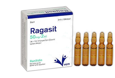 RAGASIT 50 mg/2 ml IM/IV infüzyon için çözelti içeren 10 ampül kutu görseli